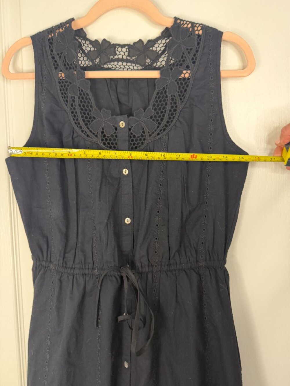 NWOT Rails Lorina Cotton Maxi Dress- Black- S- Eyelet- MSRP $288 - Picture 15 of 16